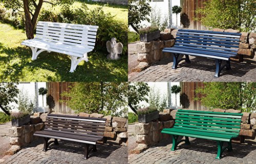 gartenmoebel-einkauf Gartenbank 3-sitzer 150cm, Kunststoff braun, wetterfest, Outdoor – Bild 5
