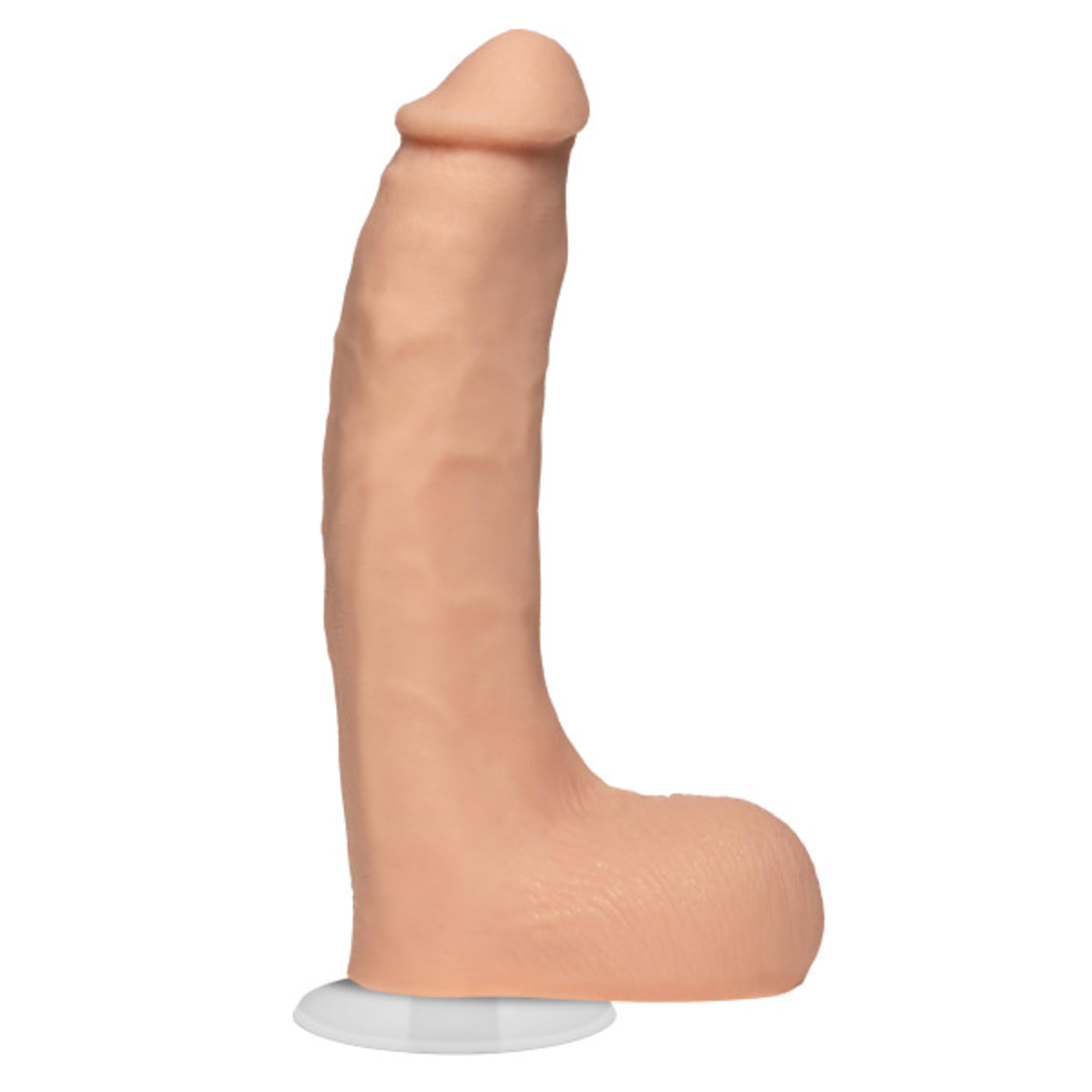 Signature Series - Chad White ULTRASKYN 8.5 Inch Realistic Dildo with Low-Hanging Balls - Dual Density, Removable Vac-U-Lock Suction Cup, Harness Compatible, Phthalate-Free - Vanilla - For Adults Only