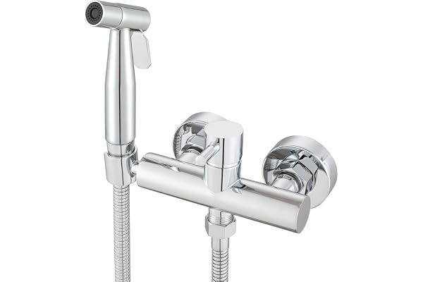 Gaosin Handheld Hot Water Bidet Sprayer Handheld Sprayer Shattaf Bathroom Accessory for Toilet with Hot and Cold Brass Mixing