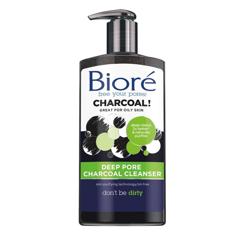 Biore Charcoal Acne Clearing Cleanser for Oily Skin, 6.77