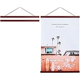 Artmag Magnetic Poster Hanger Frame, 20x28 20 x 30 20x26 Light Wood Wooden Magnet Canvas Artwork Print Poster Hangers Frames Hanging Kit (Mahogany, 20")