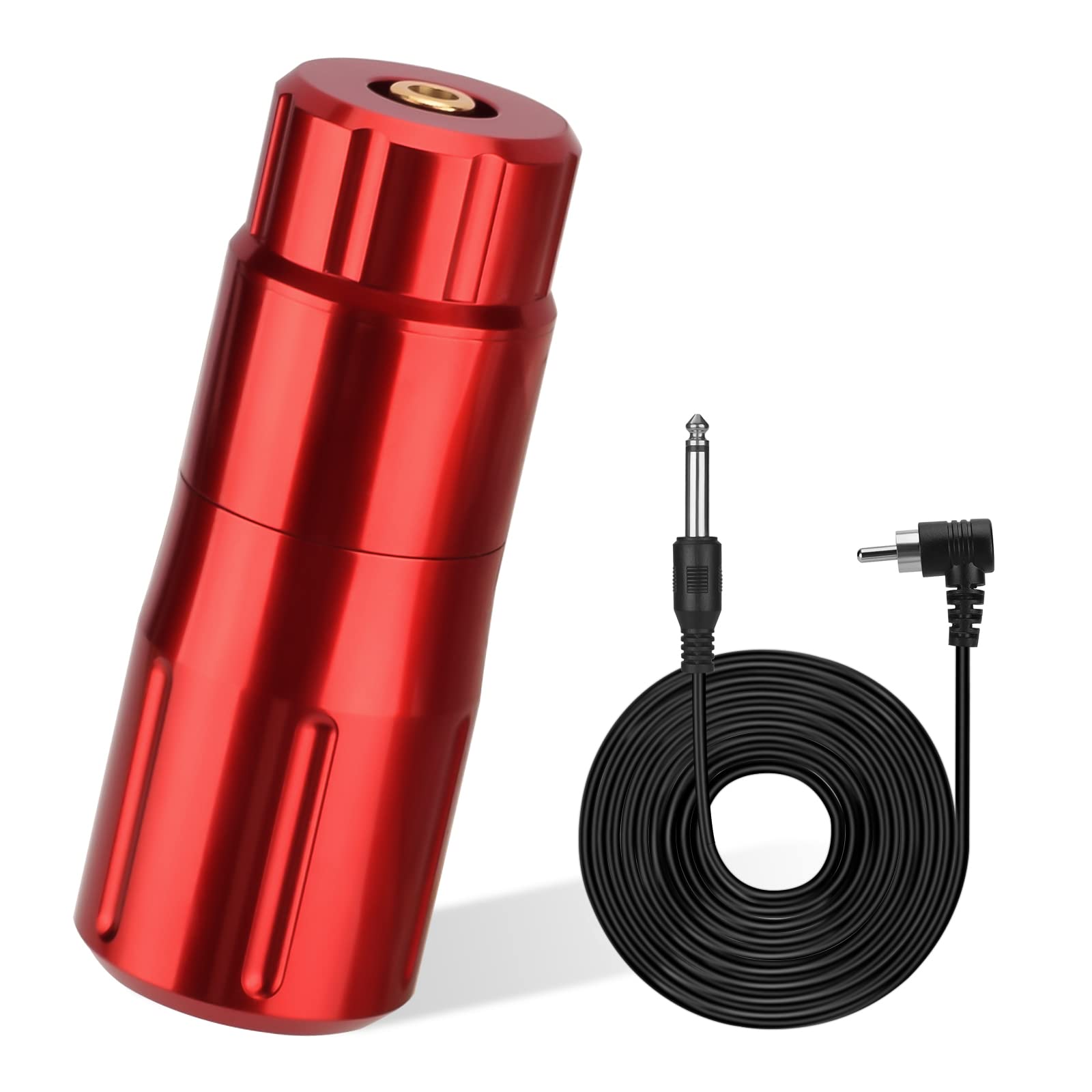 ATOMUS Red Tattoo Rotary Pen Machine 33.5mm Diameter with RCA Clip Cord for Liner and Shader