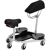Kneeling/Sitting Creeper With Chest Support &amp; Rolling Knee Pads 3" Casters | 300-Pound Capacity,Equipped With A Tool Tray For Tiles, Parquet, Cleaning Or Other Floor Work Featuring 3" Casters And Brake