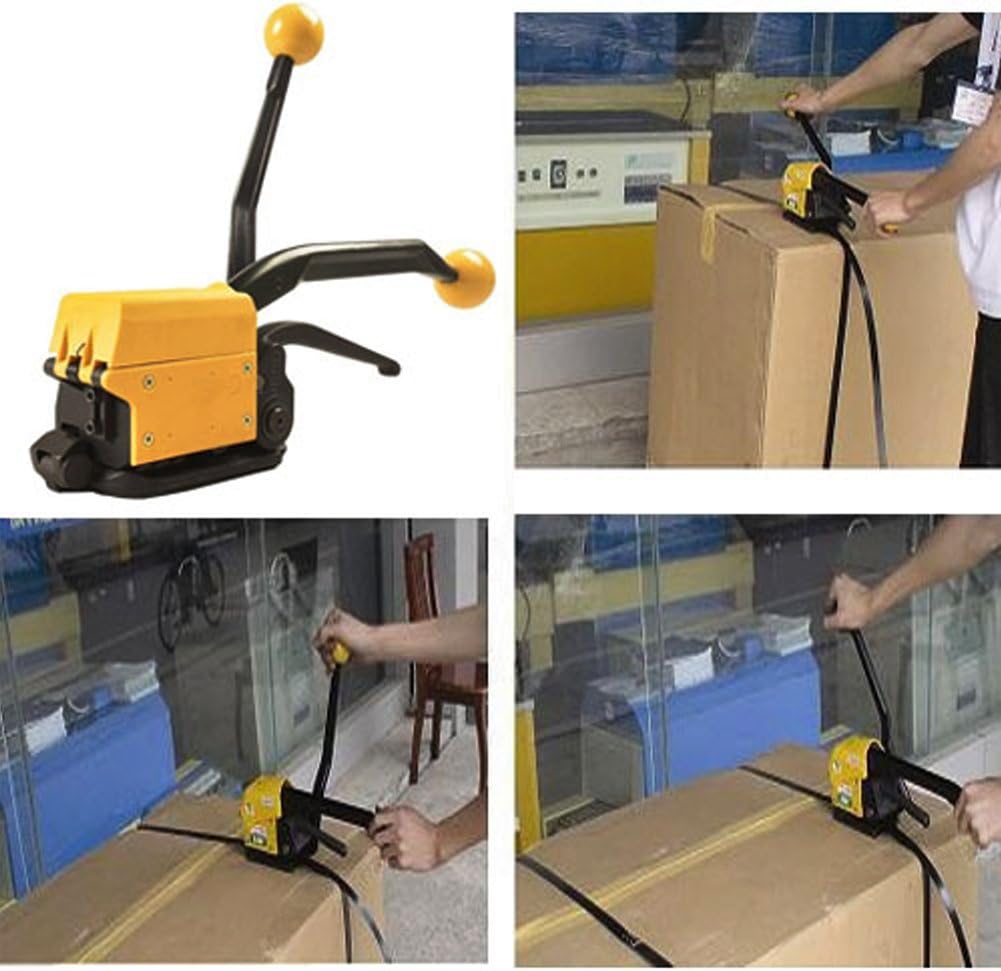 lawkiaa A333 Manual Steel Strapping Tool for Strapping Width 1/2",5/8",3/4" Steel Straps