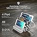 Charging Station, JZBRAIN USB Charging Station Dock 4-Port Charging Stand Organizer Multiple Charger Station & Desktop Docking Station for iPhone iPad Tablets Samsung Galaxy (Include 4 Cables, White)