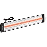 Infratech Comfort Garage Heater C-1512 BL Powder Coated Steel Fixture w/ 6' Power Cord 1500 Watt 120 Volt 33" Long - Includes 15 AMP Plug-in-Switch