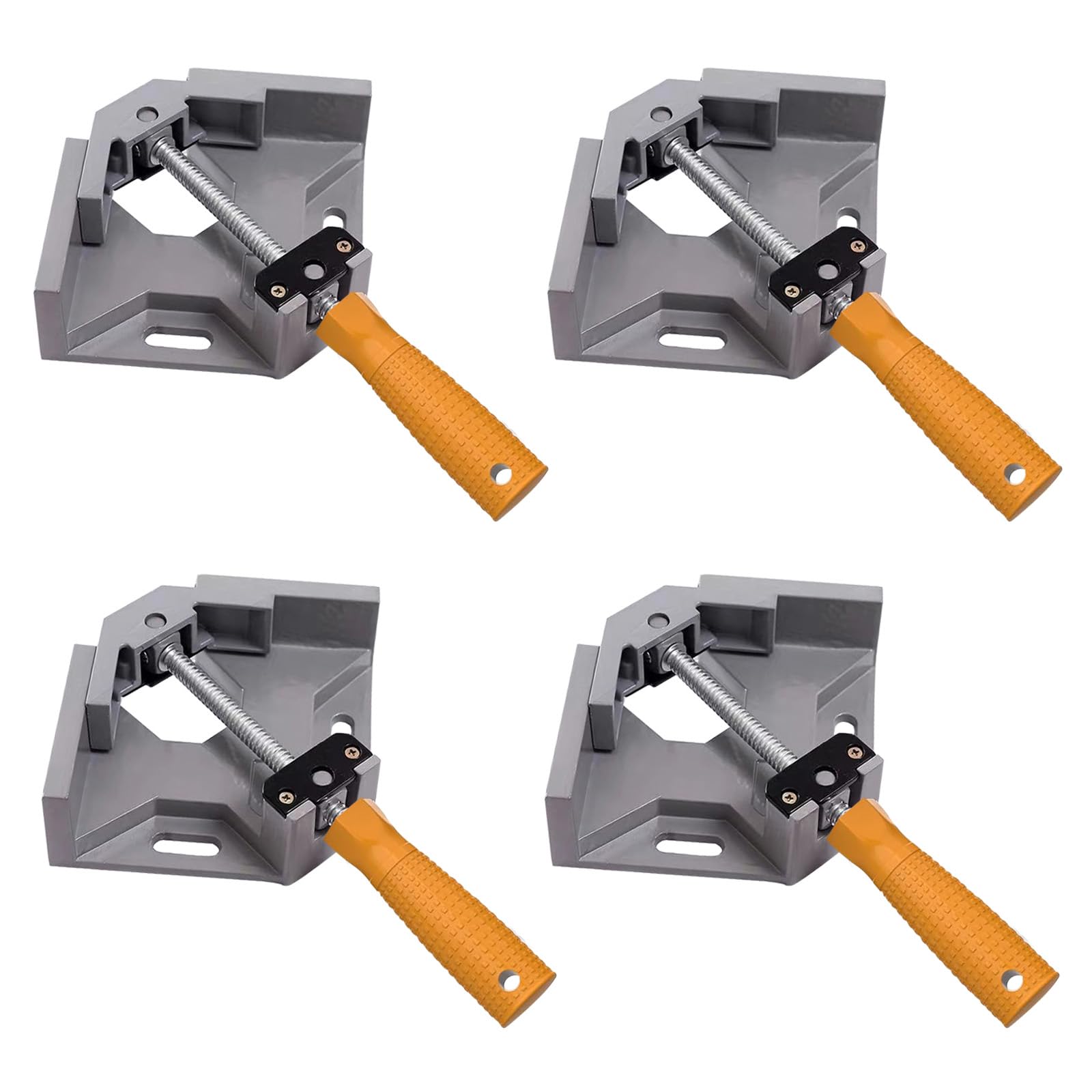 Avtytsda 4 Pcs Right Angle Clamp, 90 Degree Corner Clamps for Woodwork, Adjustable Swing Jaw Corner Clamp, Aluminum Alloy Angle Clamp Jig Tool, Perfect for Carpenter Welding Woodworking Engineering