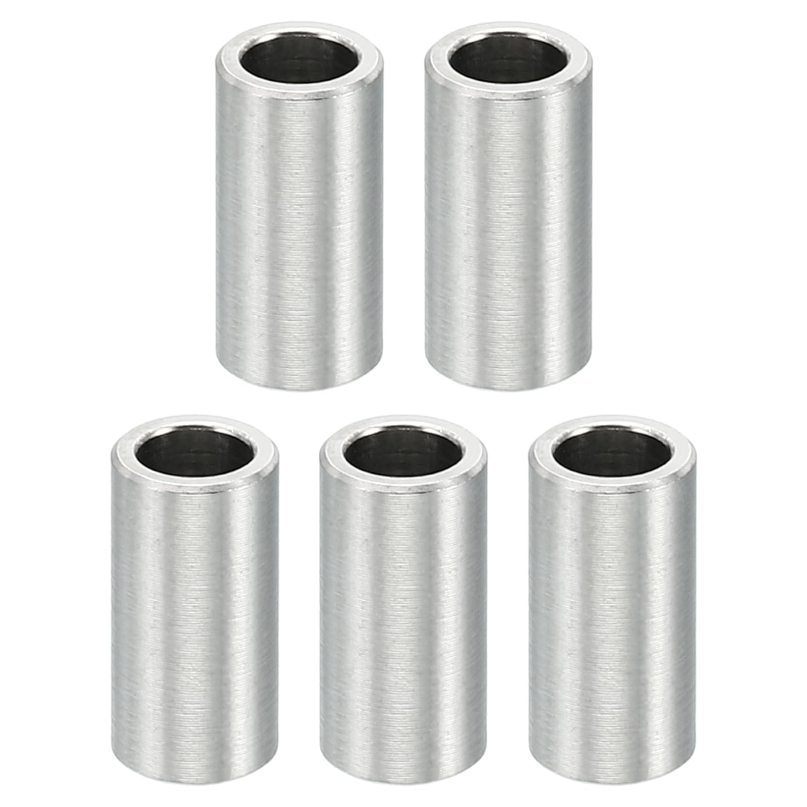 PATIKIL M4 Stainless Steel Spacers, 5 Pcs Metal Spacer Stainless Steel 4.1mm ID x 6mm OD X12mm L Stainless Steel Spacers Screw Standoff Round for 5/32inch or M4 Screw Bolts