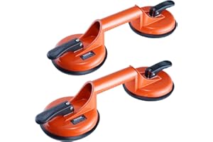VEVOR Glass Suction Cup, 4.7" 2 Pack 330 lbs Load Capacity, Vacuum Suction Cup with Aluminum Handle, Heavy Duty Industrial Su