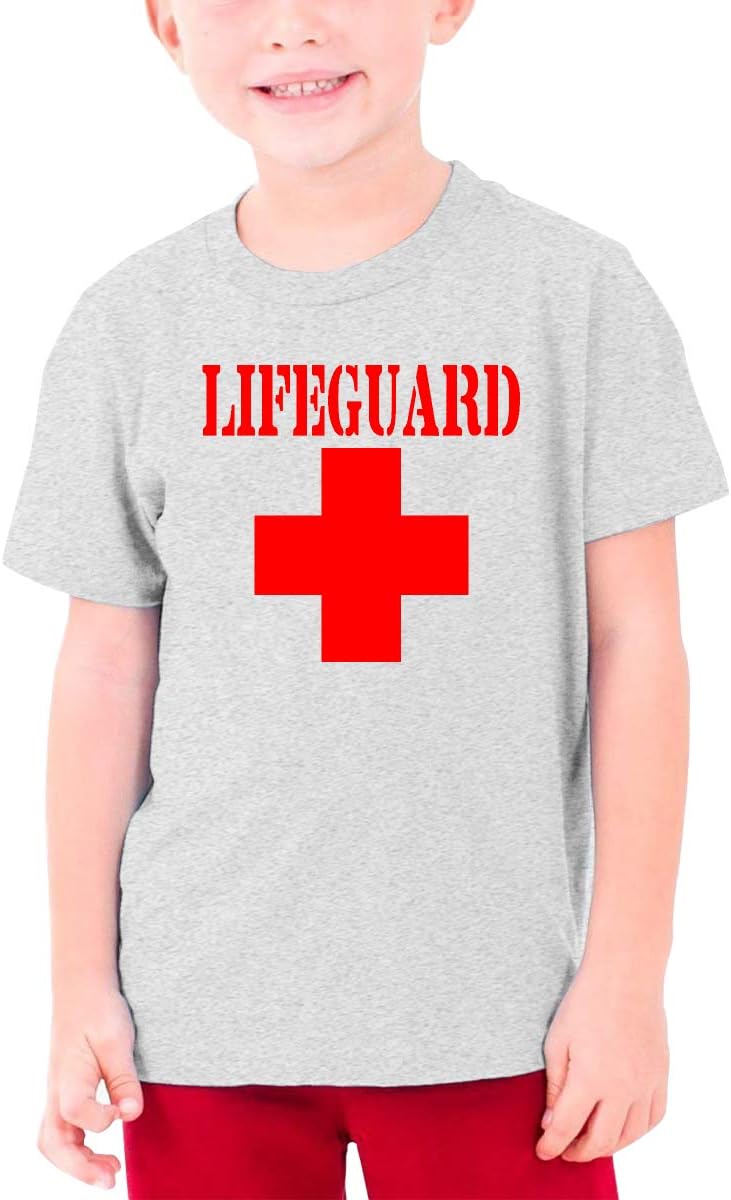 Lifeguard Gear Logo Teens Funny Short Sleeve T-Shirt Youth Cotton Casual Top Tee Summer White