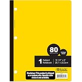 BAZIC C/R 80 Ct. 1-Subject Wireless Notebook | 1-subject wireless notebook; 80 college-ruled sheets; flat glue-bound spine; 10.5 x 8 in; No wire to snag