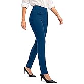 Rammus Womens High Waist Dress Pants with Pockets Business Casual Work Pants for Women Stretchy Skinny Slacks for Office