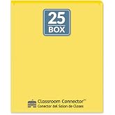 C-Line Classroom Connector Folders, Yellow, 25 Pack (32006)
