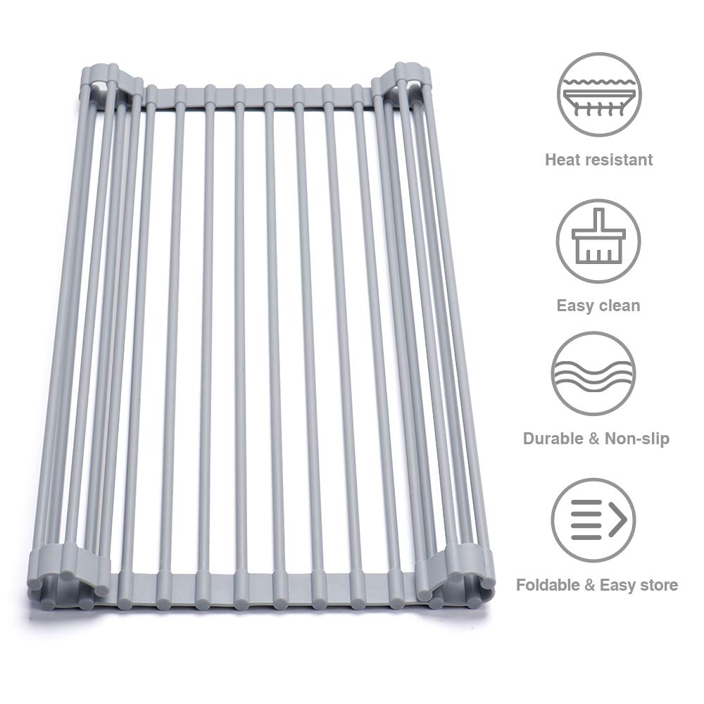 Glotoch Roll Up Sink Drying Rack[Large 20.5 X 13