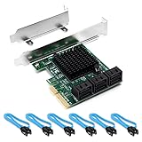 QNINE 6 Port SATA Card with 6 SATA Cables, PCIe