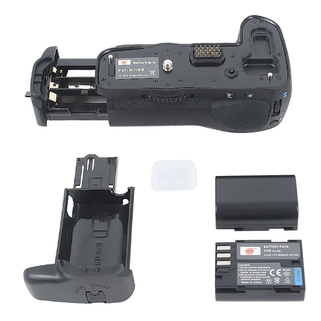 DSTE® Pro D-BG4 Vertical Battery Grip + 2x D-LI90 For Pentax K-7 K-5 K7 K5 SLR Digital Camera