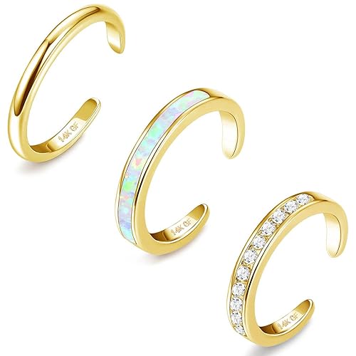 Jewellery Gold Toe Rings Amazon Jstyle 3PCS 14K Gold Filled Toe