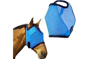 Changyeah Horse Fly Mask,Mesh Fly Mask Breathable Elastic Horse Face Mask with Ears Riding Equestrian Equipment,for Protectin