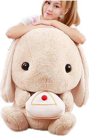 Amazon ぬいぐるみ うさぎ 大きい 可愛い兎 ロップイヤーラビット 抱き枕 ウサギ Rabbit Toys 80cm ベージュ ぬいぐるみ おもちゃ