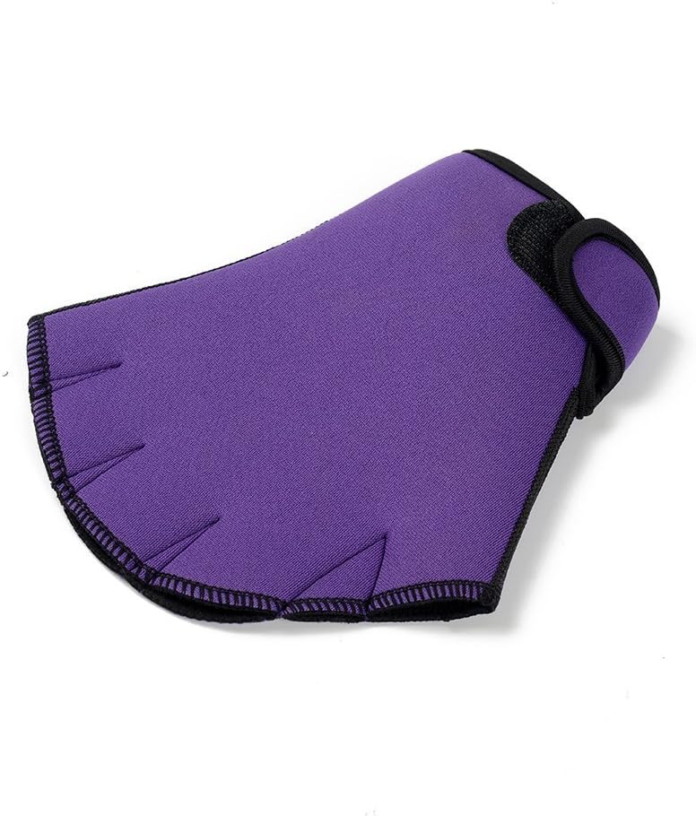 Easyinsmile Swimming Gloves Swimming Hand Paddles Training Swimming Gloves Fingerless Webbed Water Resistance Neoprene 1 Pair (Purple) : Sports & Outdoors