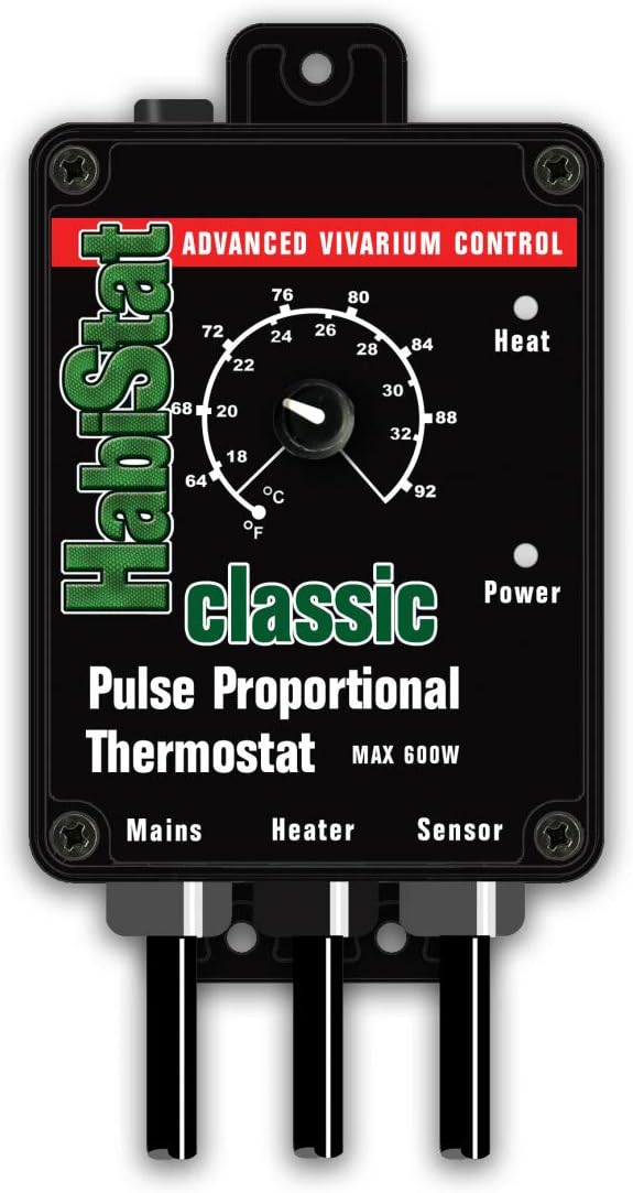 Habistat Classic Pulse Proportional Thermostat Standard Black