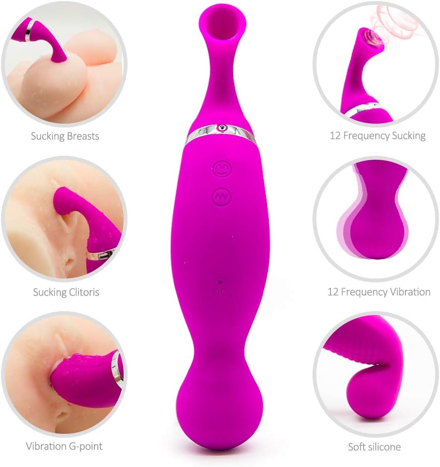 Womens Powerful Thrusting Tongue Vibrantor 12 Sucking 12 Vibraitor -Speeds Wireless Clito-Rial Clitori Massaging Toys,Rechargeable Waterproof Adullt Toys for Woman Neck Shoulder Back Body Tool Tshirt