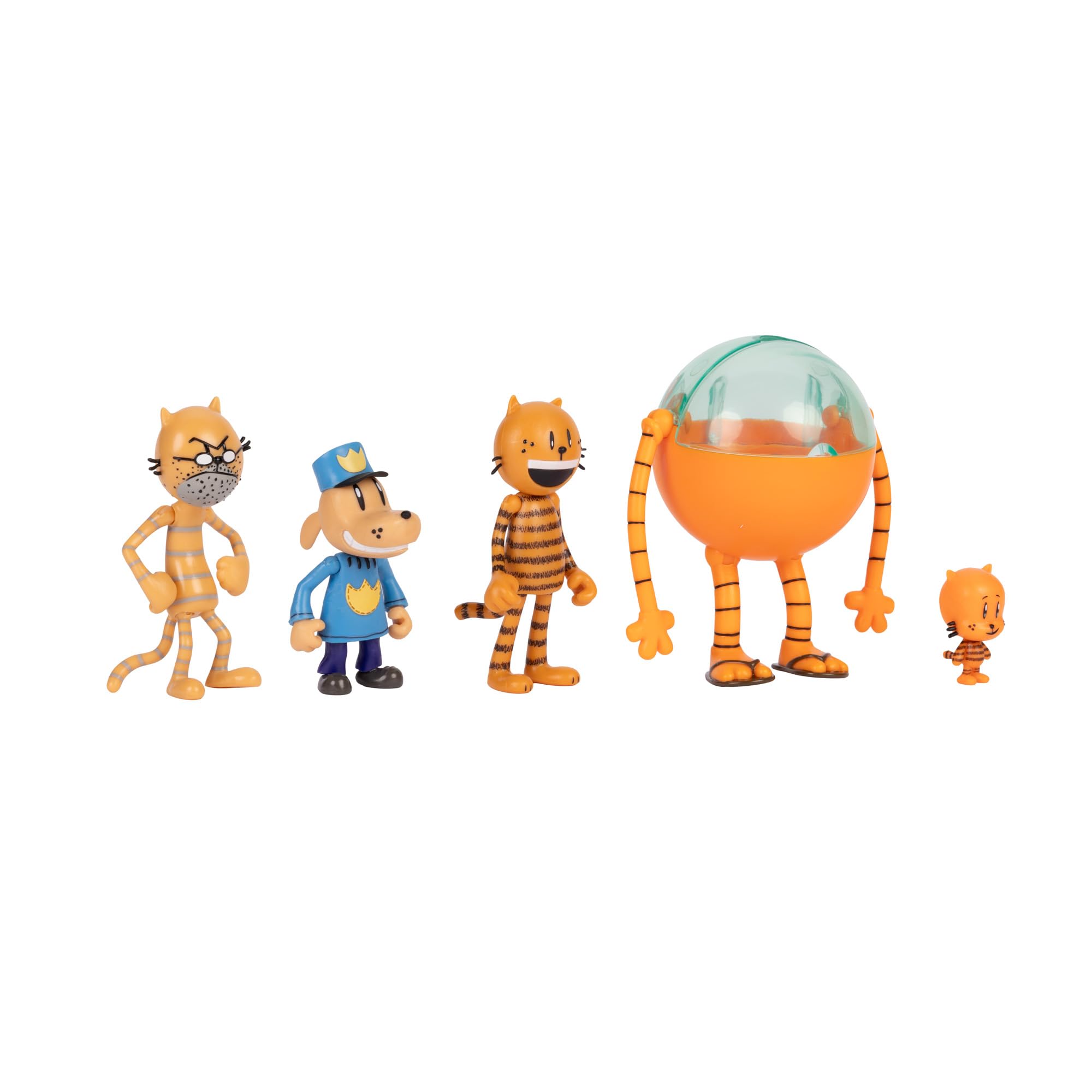 Dog Man Movie Action Figures Multipack Set, Includes 2.5 Inch Scale Figures - Inspired by The Movie Toys from Jakks Pacific's Wave #2, Includes, Lil Petey, Petey, Grandpa, and 80-HD!