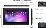 Tsadeer 7 Inch Kids Tablet Android 4.4 4GB WiFi Bluetooth Red UK Plug view 7