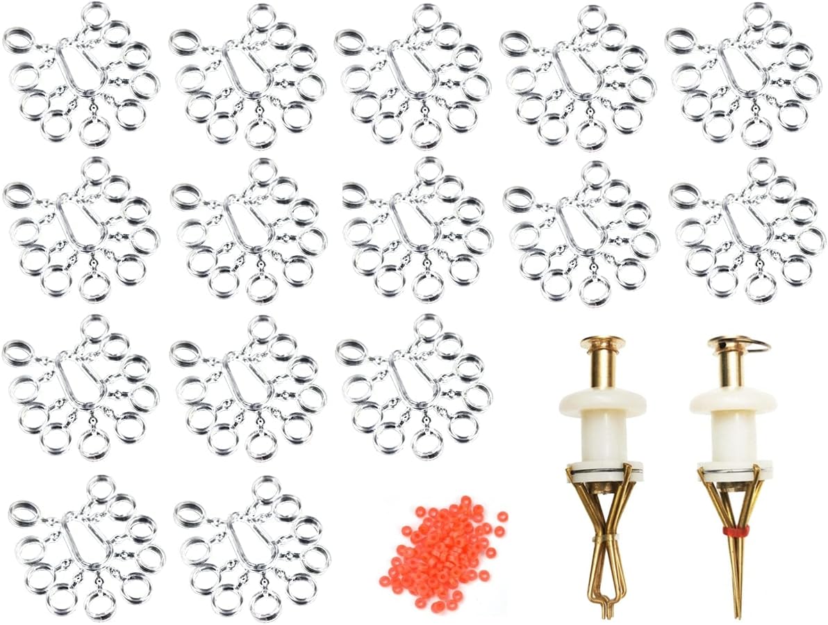 Drchoer Pellet Bander Tool Kits: 200 Pcs Carp Pellets Bands Micro Bait Bands 2pcs Expander Set for Carp Coarse Fishing Tackle