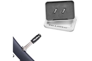 VORTIKA Presta Valve Caps, TC4 Titanium Alloy Bike Tire Valve Cap, Road Mountain Bike Bicycle Dust Caps Presta Dust Covers for Inner Tube Gas Nozzle (Black-1)