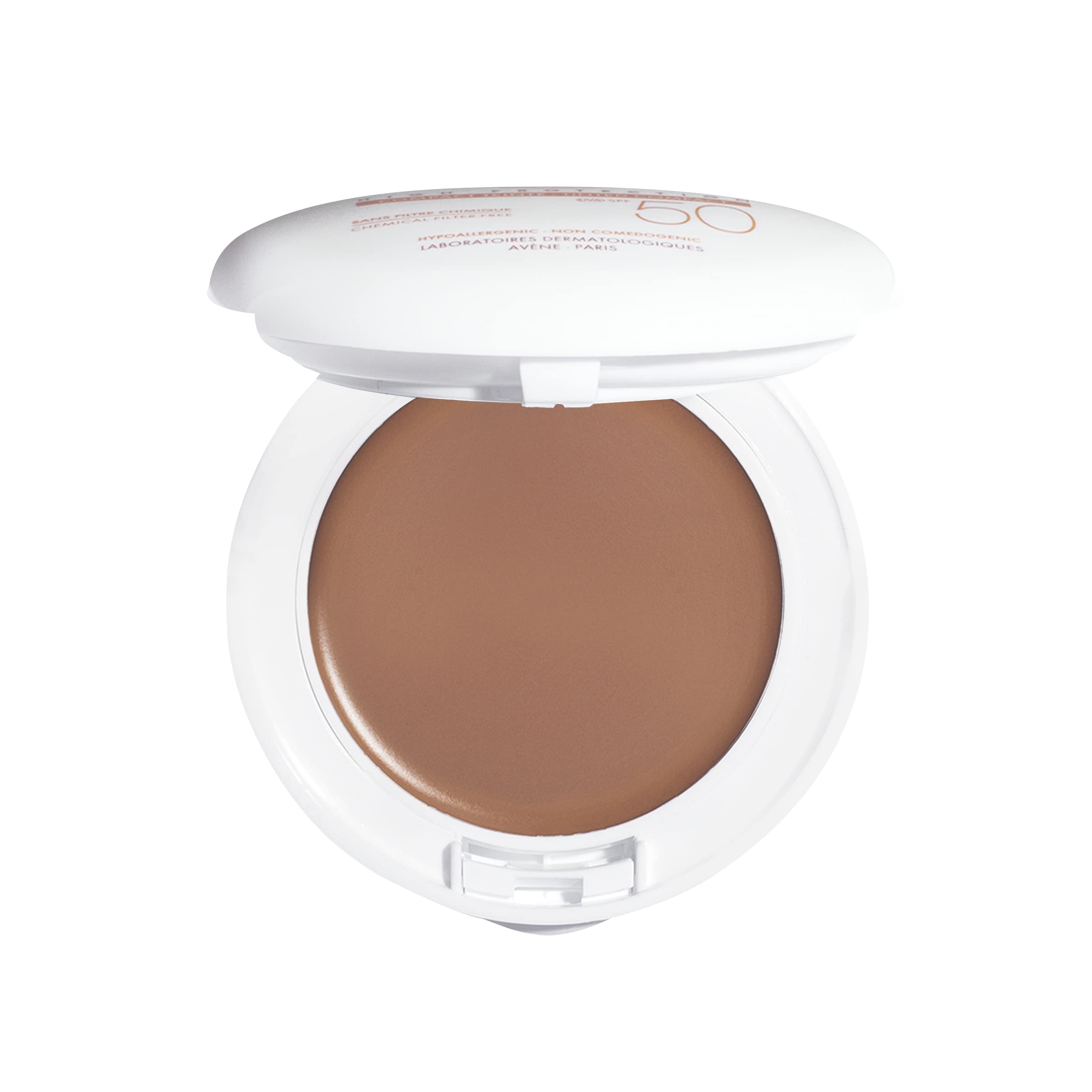 Photo 1 of Avène High Protection Honey Tinted Compact, Broad Spectrum SPF 50+, UVA/UVB Blue Light Protection, Water Resistant, Non-Greasy, .35 oz