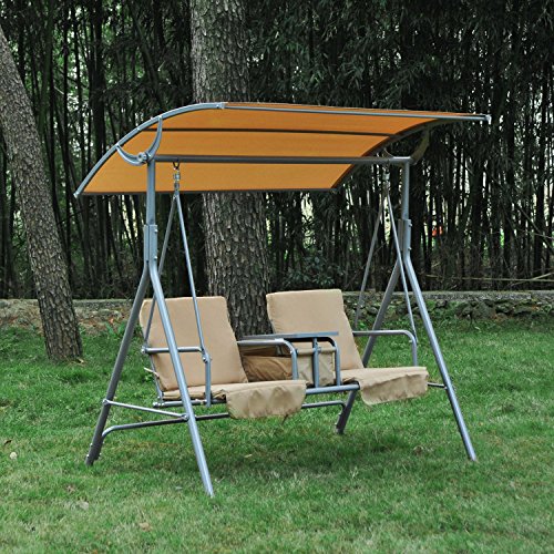 days 7 table last pivot Table Patio Pivot Swing 2 Outsunny w/ Person Covered