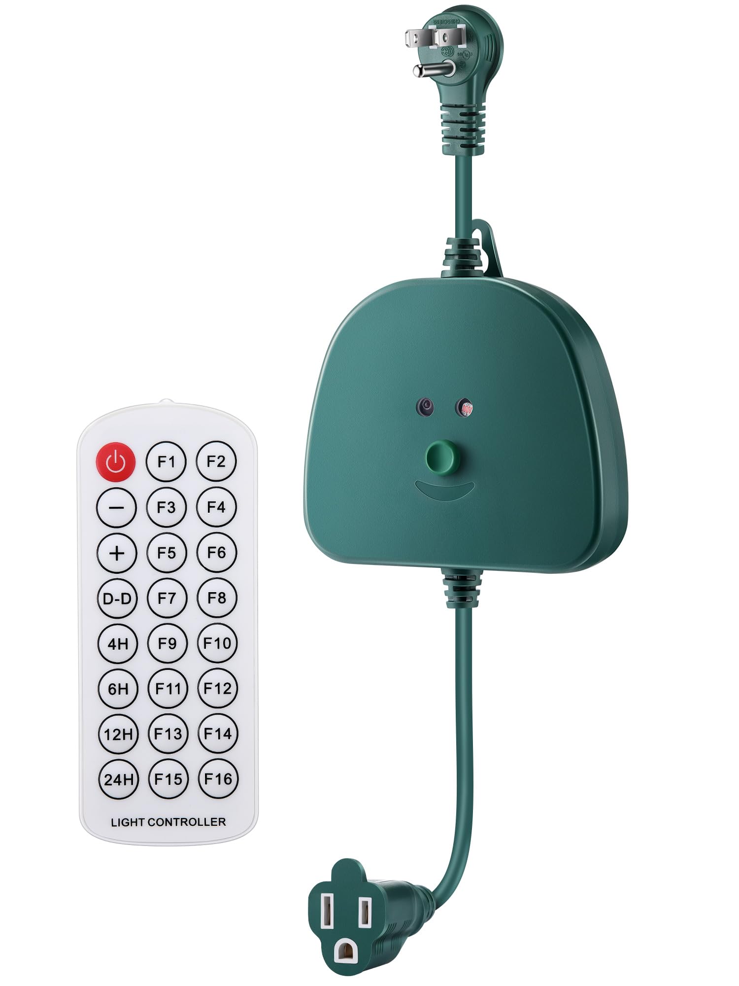 Photo 1 of Christmas Light Controller with Remote, Create Dazzling Lighting Displays with Multiple Functions, Timer, Dusk to Dawn Sensor, Adjust Speed for Christmas Outdoor String Light (1 Channel, 16 Functions)