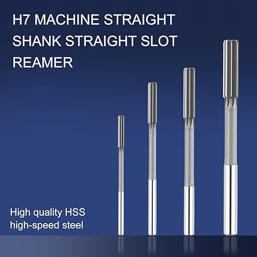 Uxcell 10.3mm H7 C1/K30 Tungsten Carbide Tip Straight Flutes Lathe Machine Chucking Reamer
