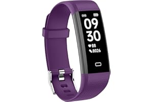 LIVIKEY Fitness Tracker Watch with Heart Rate Monitor, Step Counter Activity Tracker with Pedometer & Sleep Monitor, Calories, Step Tracking for Women Men Compatible with Android iOS