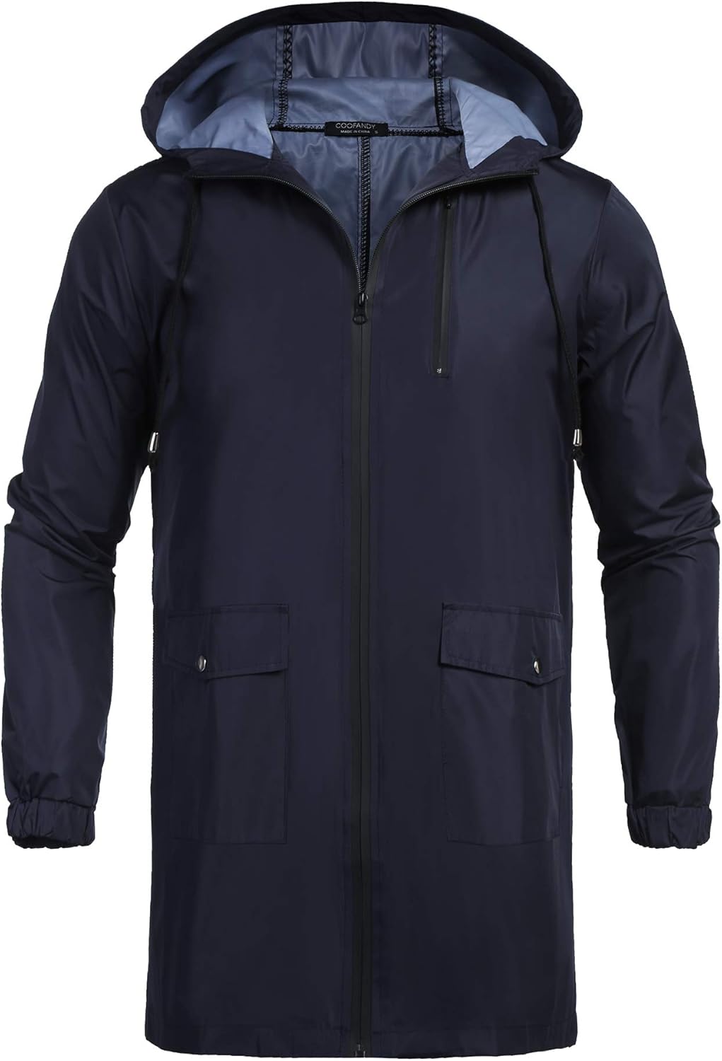 COOFANDY Men's Waterproof Hooded Rain Jacket Lightweight Windproof