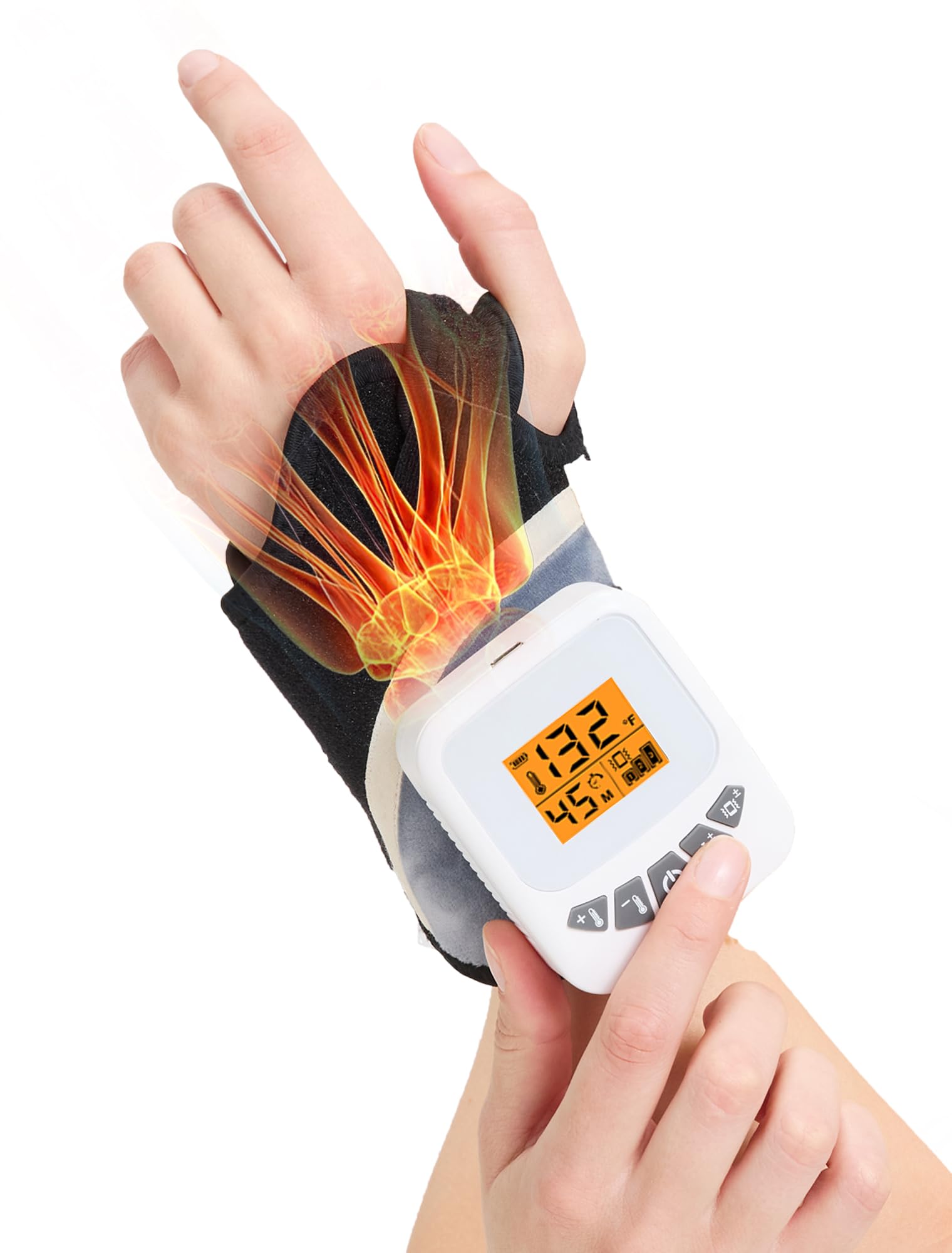 Photo 1 of CAMECO 5000mAh Rechargeable Heated Wrist Massager for Carpal Tunnel, 104? - 140? Cordless Wrist Heating Pad with Massage for Arthritis Pain Relief, Vibration Heated Wrist Brace Wrap for Women & Men