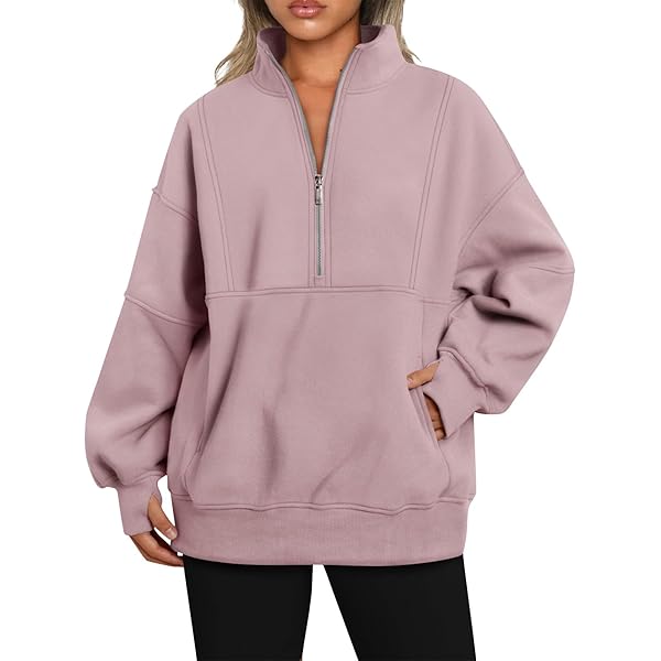 Amazon.com: AUTOMET Womens Quarter Zip Oversized Sweatshirts Teen