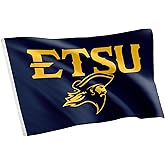 Desert Cactus East Tennessee State University ETSU Flag - 3 x 5 Feet Buccaneers Banner, Indoor/Outdoor Durable Fabric, 100% Polyester Design (Style 1a)