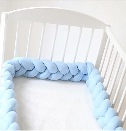 Tressee Tour De Lit Serpent Coussin Tresse Pare Chocs Noue A La Main Tressee Peluche Pepiniere Decor Du Berceau Cadeau Nouveau Ne Literie Lit Bebe Tresse Materiau De Protection Bleu 100cm 39inch Amazon Fr Bebes Puericulture