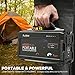 Audew 220Wh/60000mAh Portable Battery Generator Power Station Lithium Battery Power Supply with Silent 110V/60Hz,Max 200W AC Power Inverter,DC 12V/5A &USB Ports,Charged by Wall Outlet/Car/Solar Panel