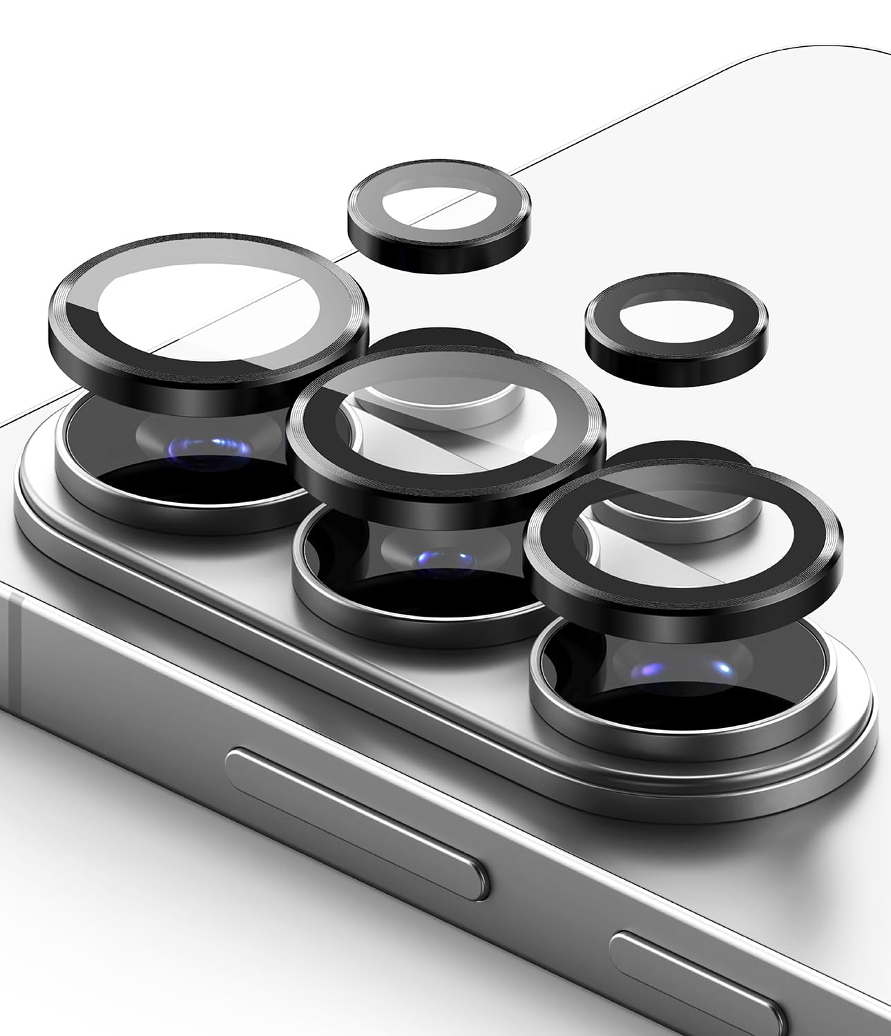 Ringke Camera Lens Frame Glass for Samsung Galaxy S26 Ultra Camera Lens Protector [Individual Lens Covers] Tempered Glass Covers and Aluminum Alloy Frames - 2 Pack