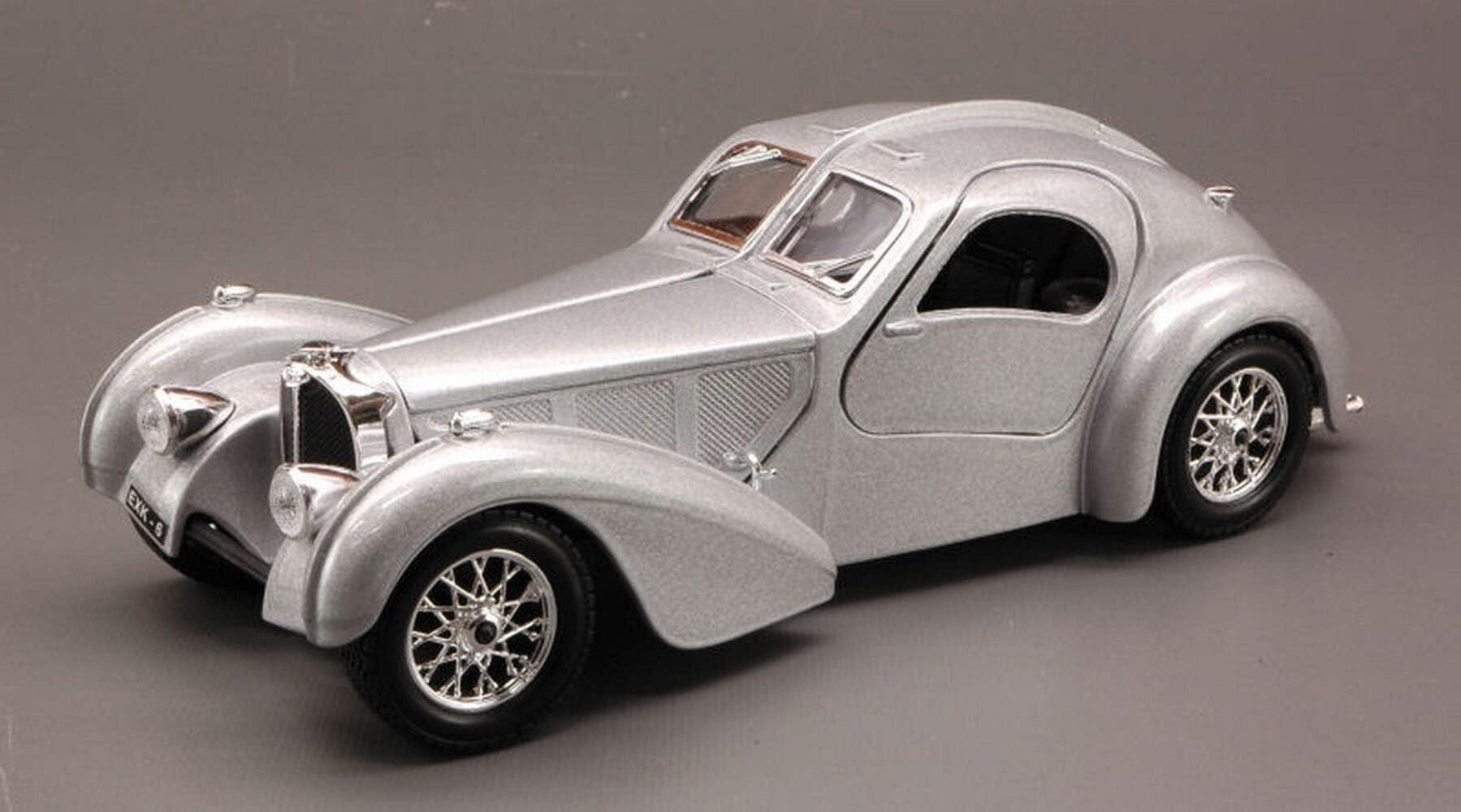 SCALE MODEL COMPATIBLE WITH BUGATTI ATLANTIC 1936 SILVER 1:24 BURAGO BU22092S