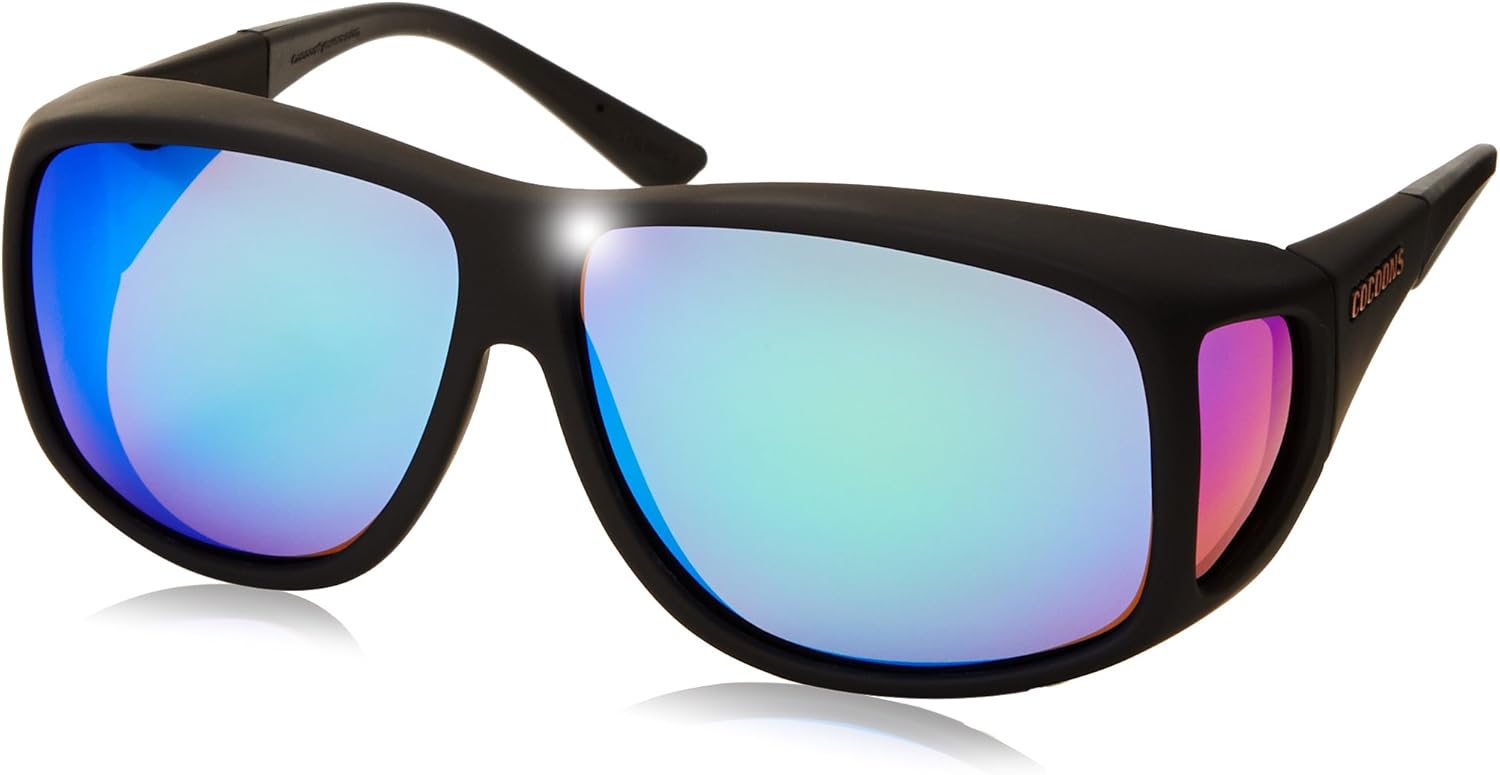 Cocoons Aviator XL Aviator Polarized Sunglasses,Black Frame & Amber