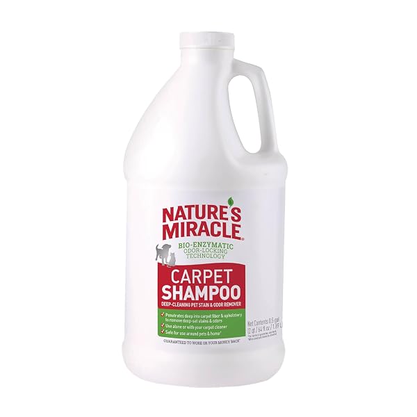 NATURE’S MIRACLE CARPET SHAMPOO, BIO-ENZYMATIC DEEP-CLEANING PET STAIN...