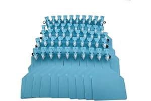 APLAYFULBEE 50Pcs Z Tags One-Piece Cattle Ear Tags TPU Blank Livestock Animal Identification for Cattle,Sheep Goat, Pig, Large Size (Blue)