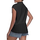 Little Donkey Andy Women's Golf Vest Outerwear with Pleated Hem Sleeveless Athletic Jacket for Running Yoga Tennis