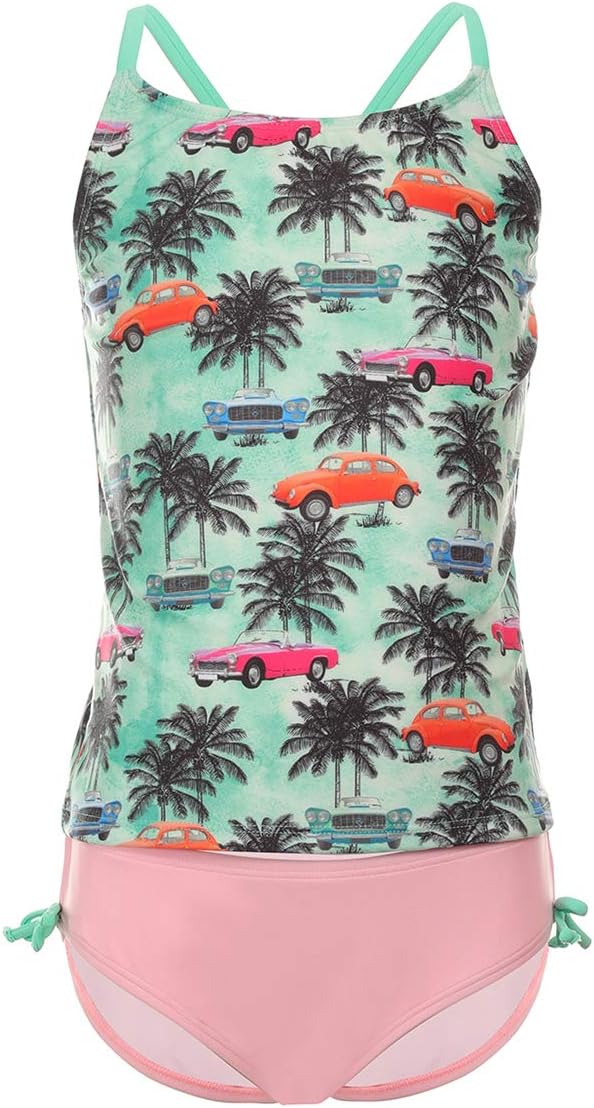 BELLOO Girls Two Pieces Swimsuit Tankini Set 2 Piece Bathing Suits for 4-14 Years