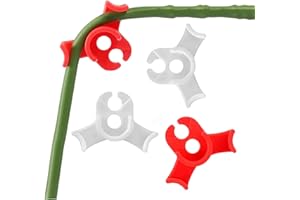 BOOGE 40 Pcs Low Stress Training Clips, 90 Degrees Plant Trainer Bud Plant Bender Plant Training Clips Bud Bender for Plant Gardening - White and Red