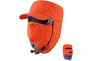 LLmoway Trapper Hat Warm Faux Fur Winter Cap with Ear Flaps Windproof Waterproof Snow Ski Hats for Men Women Cold Weather